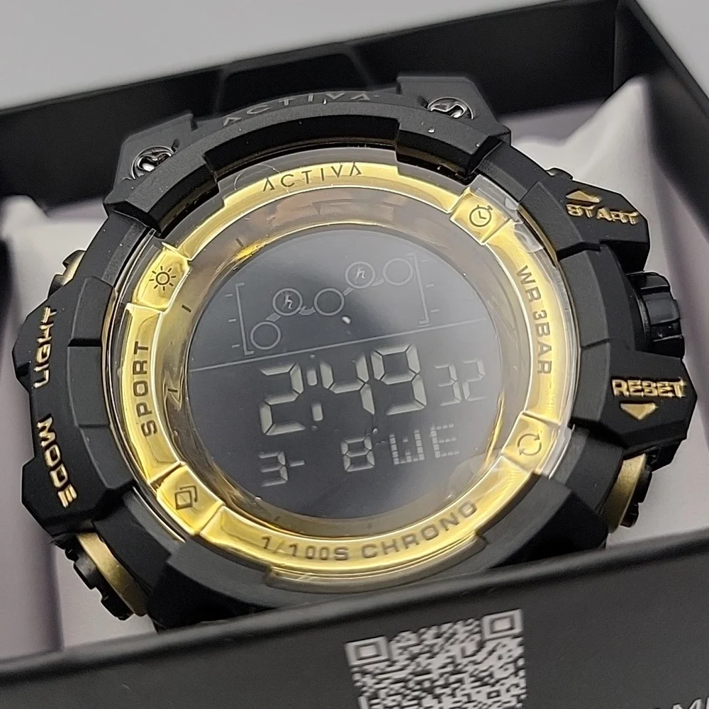 NEW Activa Summit X Men's Digital Sport Watch- 50mm, Black ACW8082-005